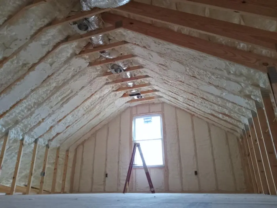 Spray foam roofing application for Crawl Space Insulation project in Golden Valley